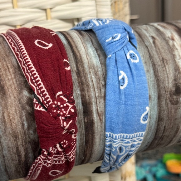 Etsy Accessories - Lot of 2, custom, handmade, handkerchief, headbands (purchased from Etsy)